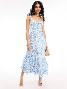 hutch ballerina bow-sleeve drop-waist midi dress Hutch Ballerina Bow-Sleeve Drop-Waist Maxi Dress at Mall of America in Bloomington, MN